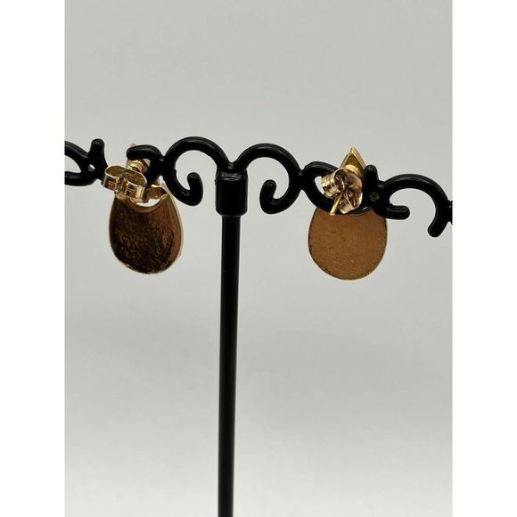 Red Doorknocker Enamel Earrings! - Picture 6 of 11